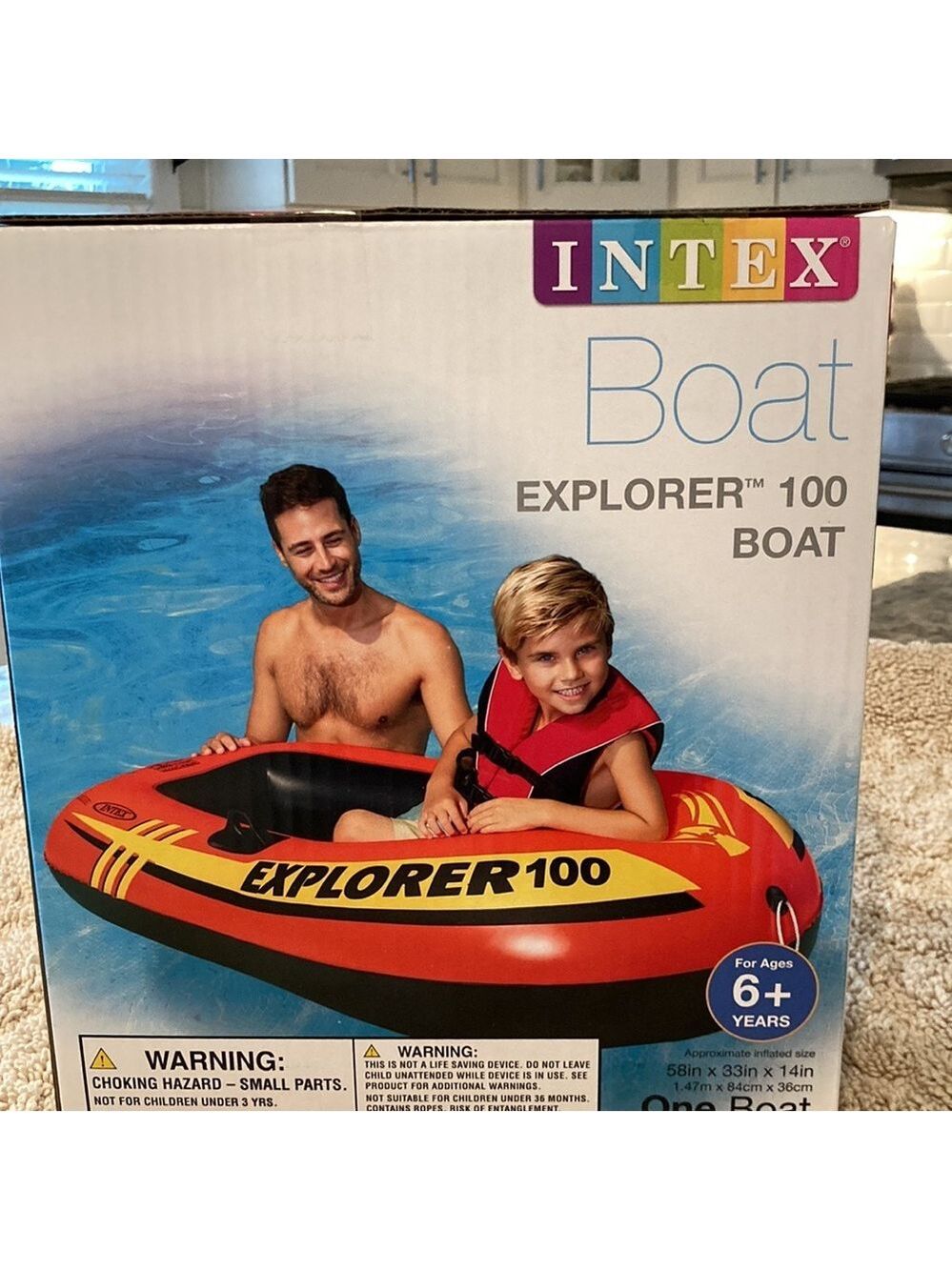 INTEX Explorer 100 Boat Raft Bundle - Picture 3 of 7